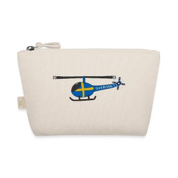 Helicopter Sweden Flag Children - Organic Pouch - nature - Front