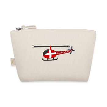 Helicopter Denmark Flag Children - Organic Pouch - nature - Front