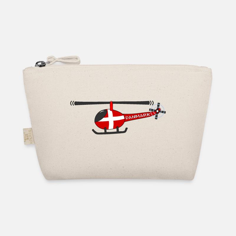 Hubschrauber Dänemark Flagge Kinder Bio-Täschchen