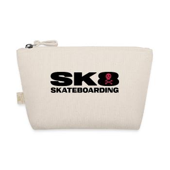 skater sk8 slateboard halfpipe skateboarder - Organic Pouch - nature - Front