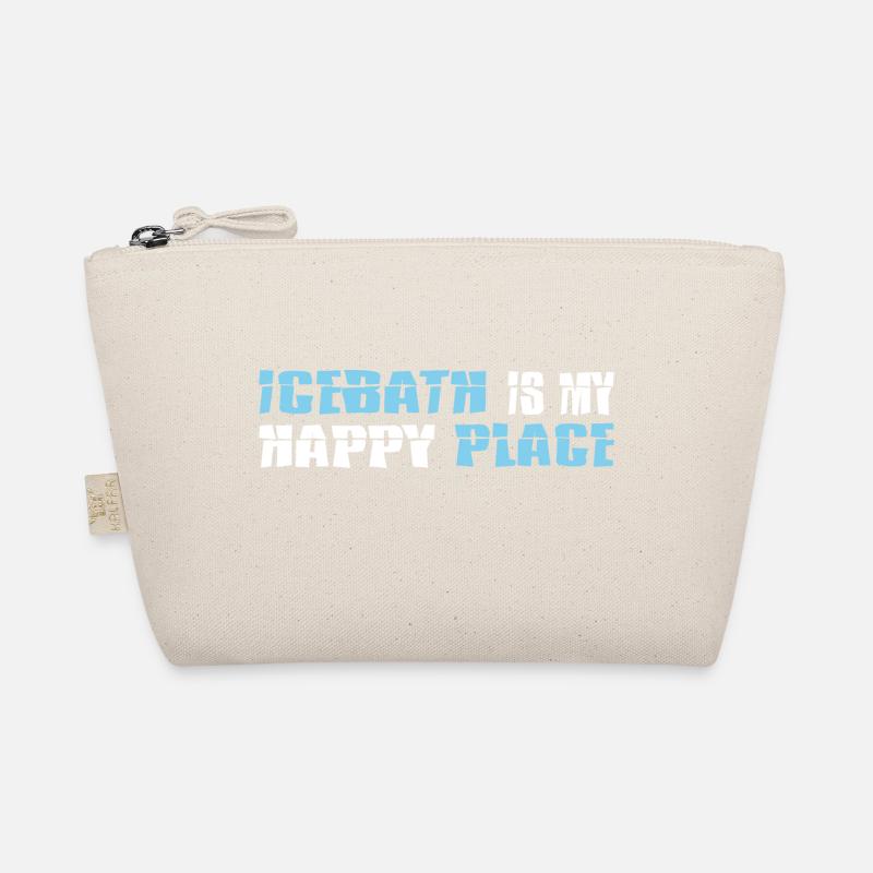eisbader winterschwimmer "icebath happy place" Bio-Täschchen