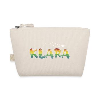 Prénom Klara nom de jeune fille Nom cadeau coloré - Trousse biologique - nature - Devant