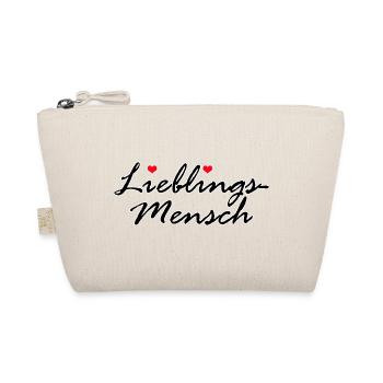 LIEBLINGSMENSCH LIEBE HERZ VALENTINSTAG GESCHENK - Bio-Täschchen - Natur - Vorne