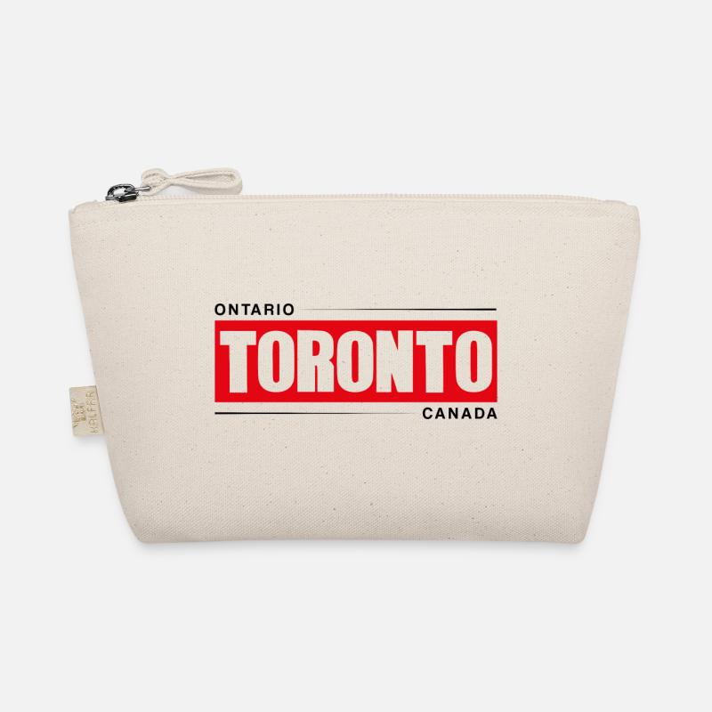 Toronto Bold Rot Schwarz Logo Bio-Täschchen