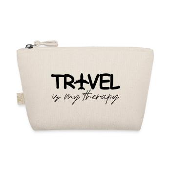 Travel Is My Therapy | funny sayings - Organic Pouch - nature - Front