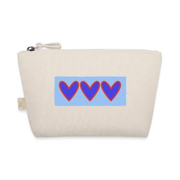 HEART. HEARTS. VALENTINE'S DAY. LOVE. LOVE. COUPLE. - Organic Pouch - nature - Front