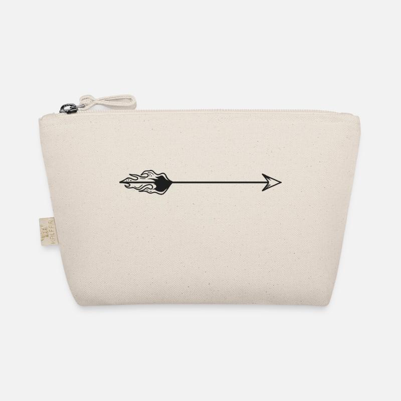 Drawn arrow with fire Organic Pouch