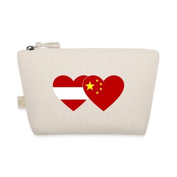 Autriche Chine Drapeau Coeur - Trousse biologique - nature - Devant