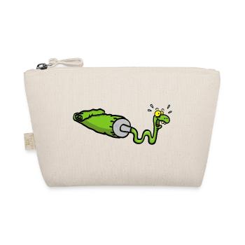 Green snake and gouache tube - Organic Pouch - nature - Front