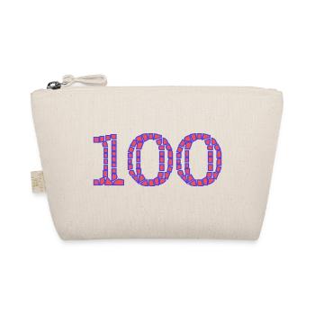100. 100 YEARS. 100th ANNIVERSARY. BIRTHDAY 100 - Organic Pouch - nature - Front