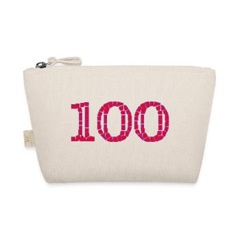 100. 100 YEARS. 100th ANNIVERSARY. BIRTHDAY 100 - Organic Pouch - nature - Front