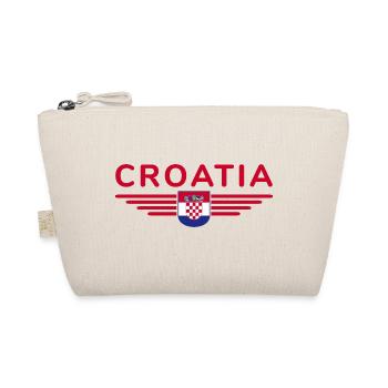 J’aime la Croatie, T-shirt design de style élégance - Trousse biologique - nature - Devant