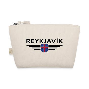 Reykjavík T-Shirt – City of the Northern Lights - Organic Pouch - nature - Front