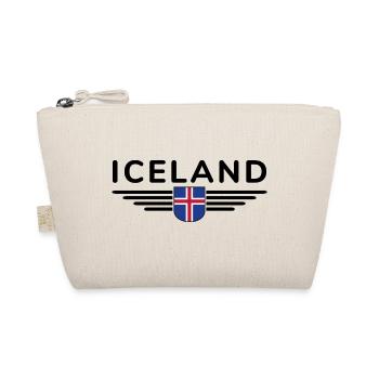 Iceland T-Shirt – Magic of the Northern Lights - Organic Pouch - nature - Front