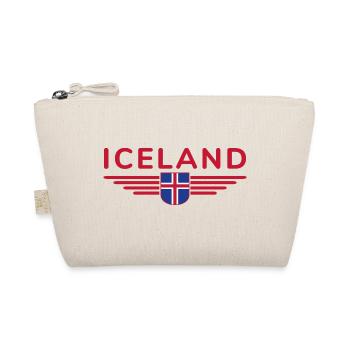 Iceland T-Shirt – Magic of the Northern Lights - Organic Pouch - nature - Front
