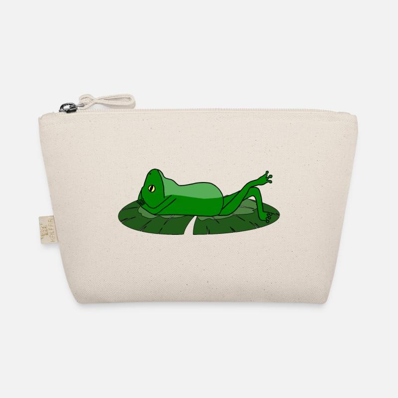 Frosch Kröte Chillkröte - Bio-Täschchen - Natur