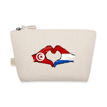 Tunisie Hollande Drapeau Mains Coeur Forme Utilisé - Trousse biologique - nature - Devant