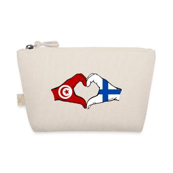 Tunisie Finlande Drapeau Mains Coeur Forme - Trousse biologique - nature - Devant