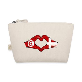Tunisie Danemark drapeau mains forme de coeur utilisé - Trousse biologique - nature - Devant