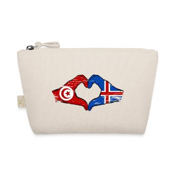 Tunisia Iceland flag hands heart shape used - Organic Pouch - nature - Front