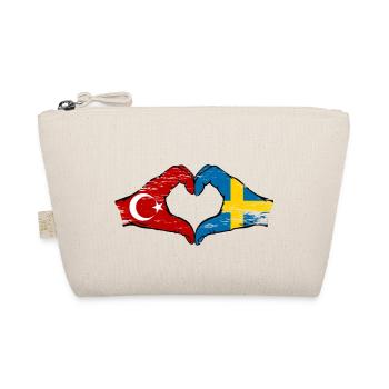 Turquie Suède Drapeau Mains Coeur Forme Utilisé - Trousse biologique - nature - Devant