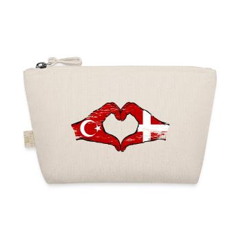 Tükei Danemark drapeau mains forme de coeur utilisé - Trousse biologique - nature - Devant