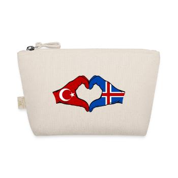 Turquie Islande Drapeau Mains Coeur Forme - Trousse biologique - nature - Devant