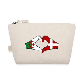 Algérie Danemark Drapeau Mains Coeur Forme - Trousse biologique - nature - Devant