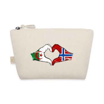 Algerien Norwegen Flagge Hände Herzform used - Bio-Täschchen - Natur - Vorne