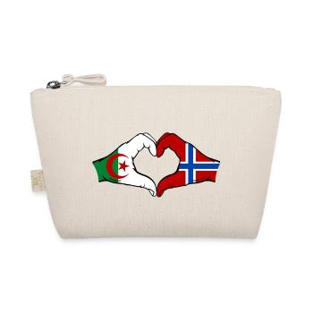 Algerien Norwegen Flagge Haende Herzform - Bio-Täschchen - Natur - Vorne