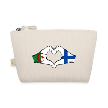Algérie Finlande Drapeau Mains Coeur Forme - Trousse biologique - nature - Devant