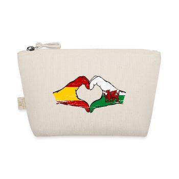 Espagne Drapeau Pays de Galles mains forme coeur utilisé - Trousse biologique - nature - Devant