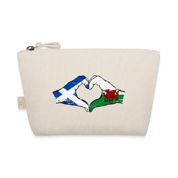 Ecosse Pays de Galles Drapeau Mains Coeur Forme Utilisé - Trousse biologique - nature - Devant