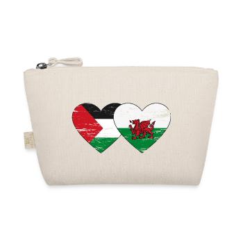 Drapeau de la Palestine Pays de Galles coeur utilisé - Trousse biologique - nature - Devant