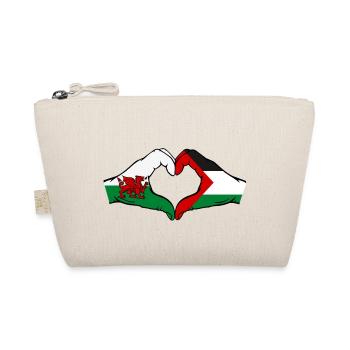 Pays de Galles Palestine Drapeau Mains Coeur Forme - Trousse biologique - nature - Devant