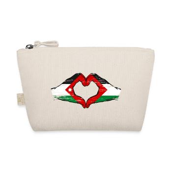 Jordanie Palestine Drapeau Mains Coeur Forme Utilisé - Trousse biologique - nature - Devant