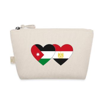 Jordan Egypt Flag Heart - Organic Pouch - nature - Front