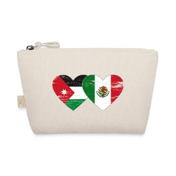 Jordan Mexico Flag Heart Used - Organic Pouch - nature - Front