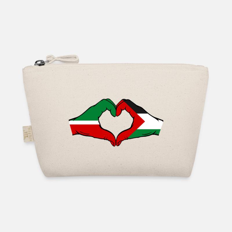 Tatarstan Palaestina Flagge Hände Herzform Bio-Täschchen