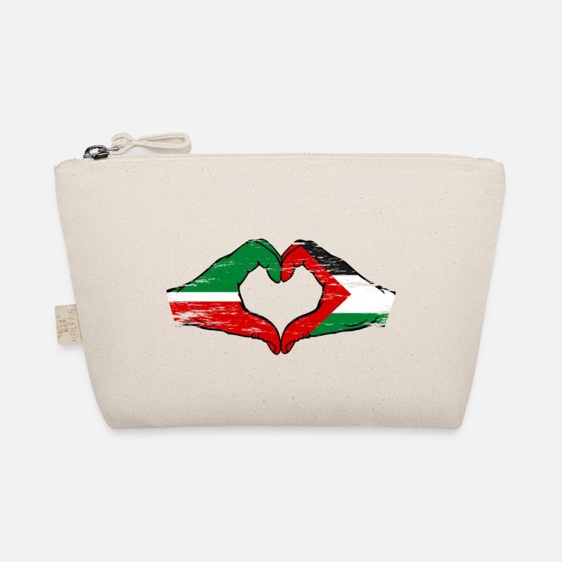 Tatarstan Palaestina Flagge Hände Herzform used Bio-Täschchen