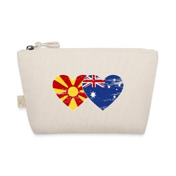 Macédoine Australie Drapeau Coeur Utilisé - Trousse biologique - nature - Devant