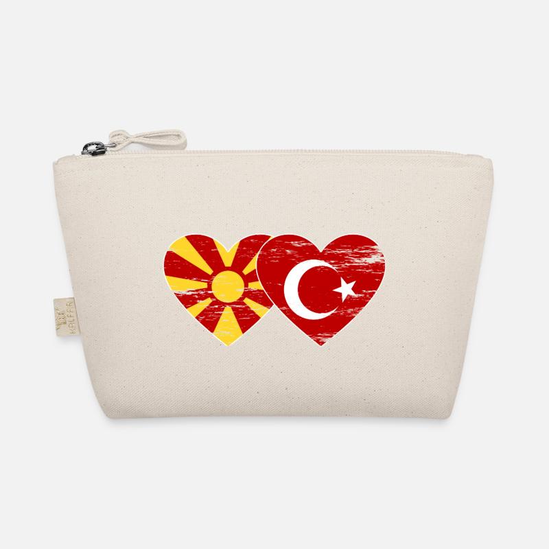 Macédoine Turquie Drapeau Coeur utilisé Trousse biologique
