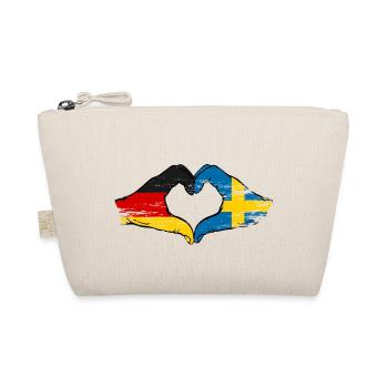 Allemagne Suède Drapeau Mains Coeur Forme Utilisé - Trousse biologique - nature - Devant