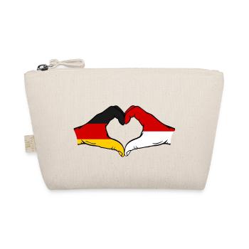 Allemagne Indonésie Drapeau Mains Coeur Forme - Trousse biologique - nature - Devant
