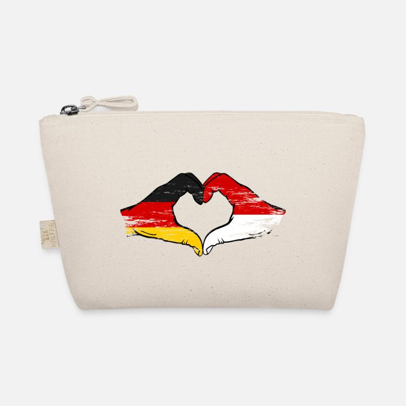 Allemagne Monaco Drapeau Main Forme Coeur Utilisé Trousse biologique