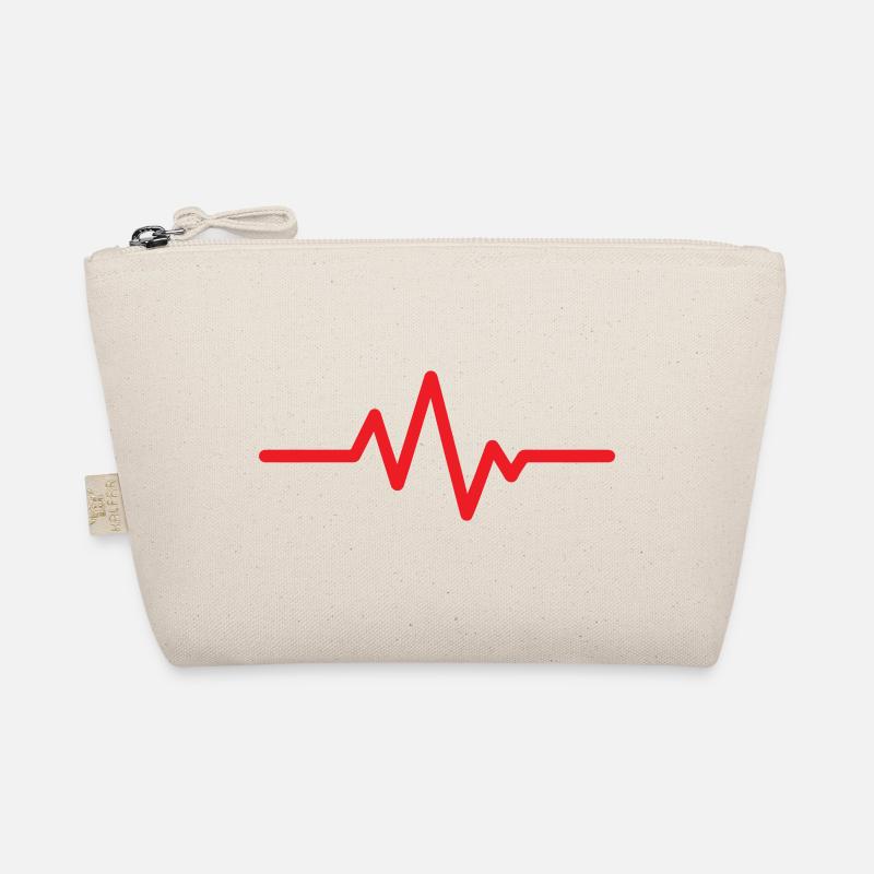Ecg heart beat line logo symbol Organic Pouch