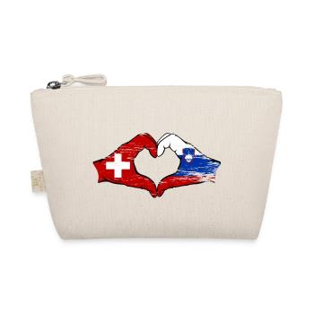 Suisse Slovénie drapeau mains forme de coeur utilisé - Trousse biologique - nature - Devant