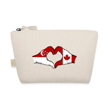 Singapour Canada drapeau mains forme coeur utilisé - Trousse biologique - nature - Devant