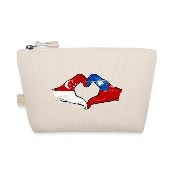 Singapore Taiwan Hands Heart Shape Used - Organic Pouch - nature - Front