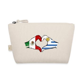 Mexique Uruguay drapeau mains forme de coeur utilisé - Trousse biologique - nature - Devant